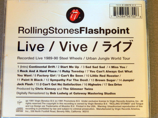 The Rolling Stones : Flashpoint (CD, Album, RM)