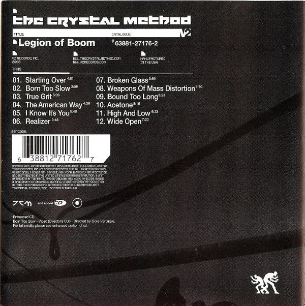 The Crystal Method : Legion Of Boom (CD, Album, Enh)