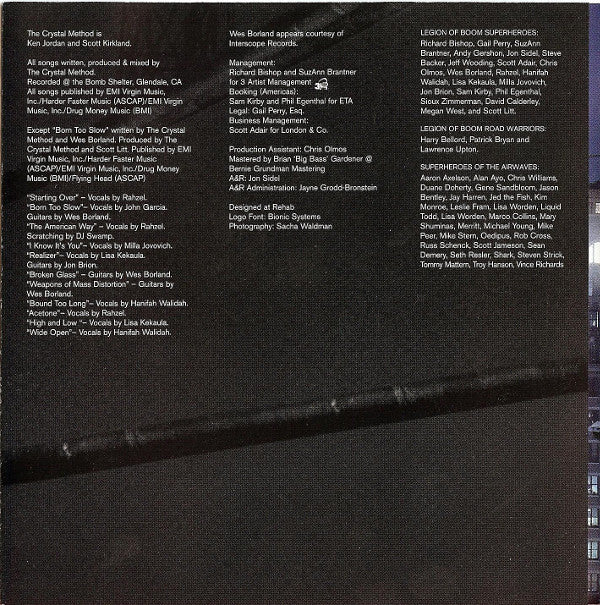 The Crystal Method : Legion Of Boom (CD, Album, Enh)