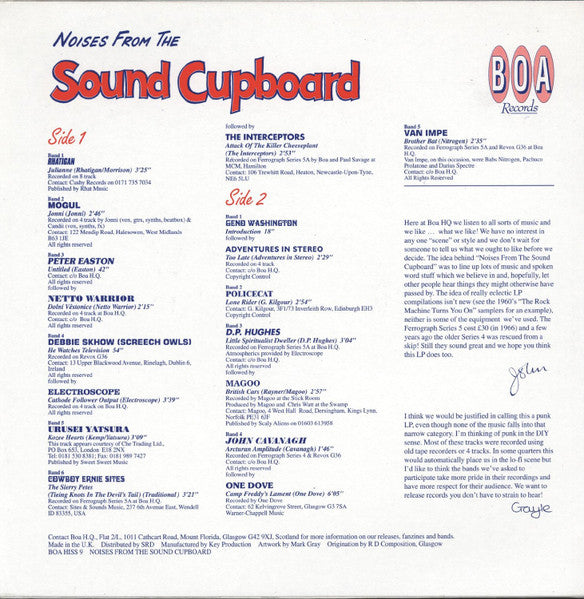 Various : Noises From The Sound Cupboard (LP, Album, Comp)