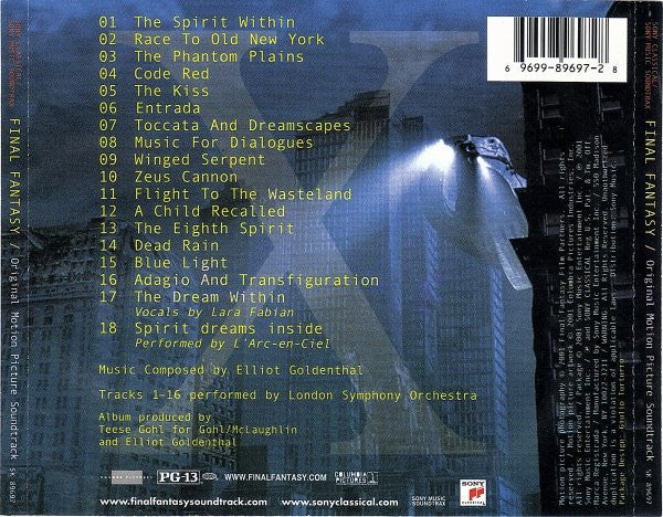Elliot Goldenthal : Final Fantasy: The Spirits Within (Original Motion Picture Soundtrack) (CD, Album, Enh)