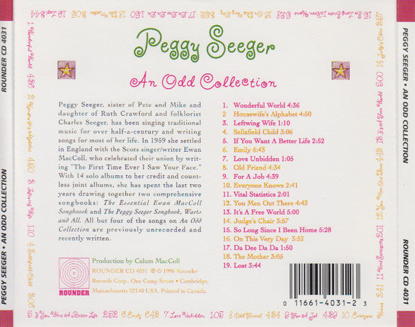 Peggy Seeger : An Odd Collection (CD, Album)