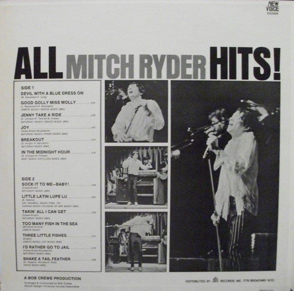 Mitch Ryder - All Mitch Ryder Hits! (LP) (G+) - Endless Media