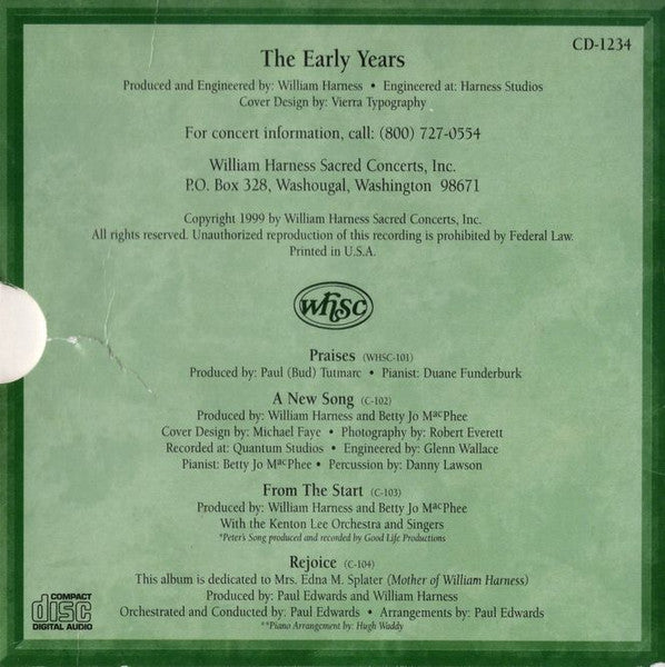 William Harness : The Early Years (2xCD, Comp)