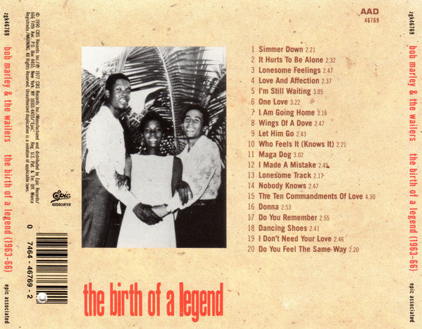 Bob Marley & The Wailers : The Birth Of A Legend (CD, Comp, RE, RM)