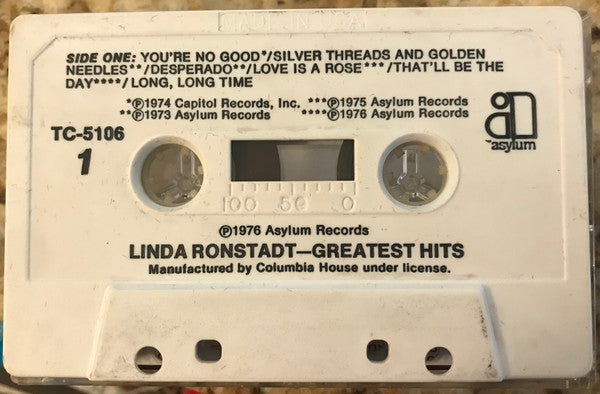 Linda Ronstadt : Greatest Hits (Cass, Comp, Club, RE)