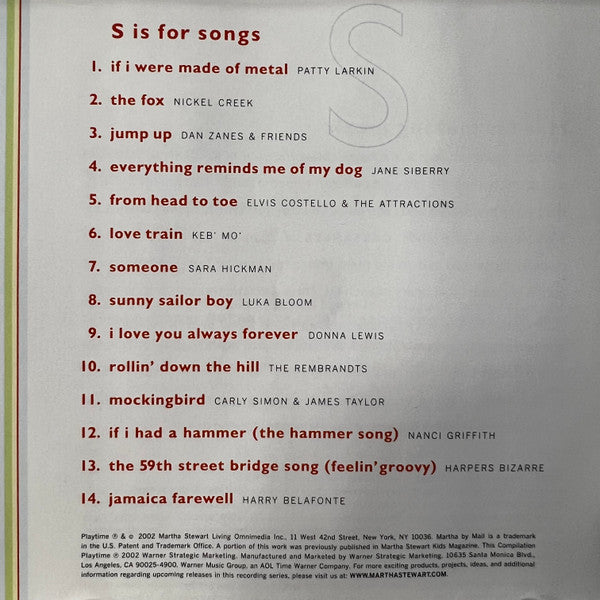 Various : Martha Stewart Kids: Playtime (CD, Comp)