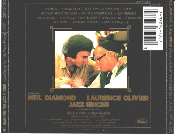 Neil Diamond : The Jazz Singer (Original Songs From The Motion Picture) (CD, Album, RE)