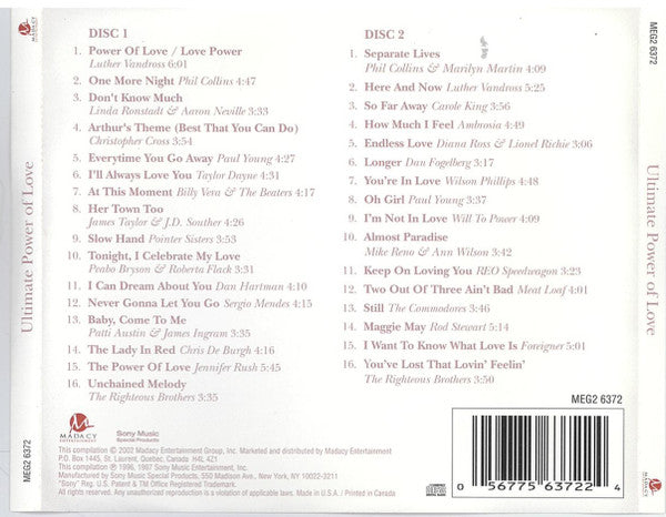 Various : Ultimate Power Of Love (2xCD, Comp)