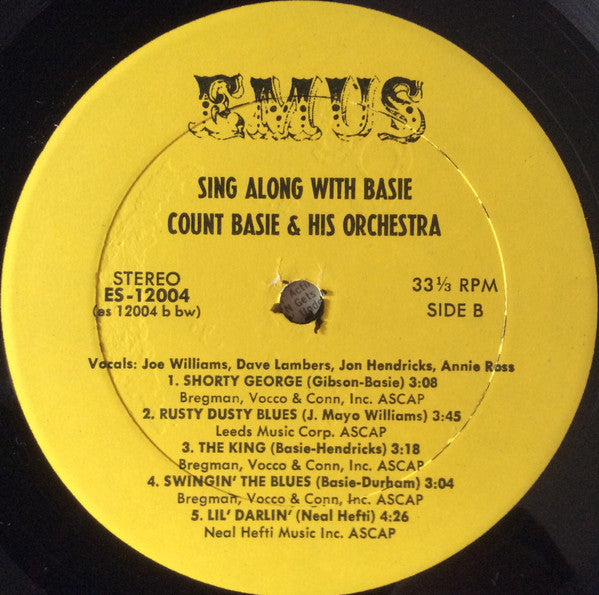 Joe Williams, Lambert, Hendricks & Ross, Count Basie Orchestra : Sing Along With Basie (LP, Album, RE)