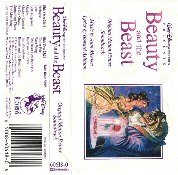Alan Menken, Howard Ashman : Beauty And The Beast (Original Motion Picture Soundtrack) (Cass, Album)