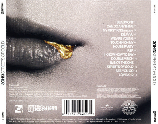 3OH!3 : Streets Of Gold (CD, Album, Enh)