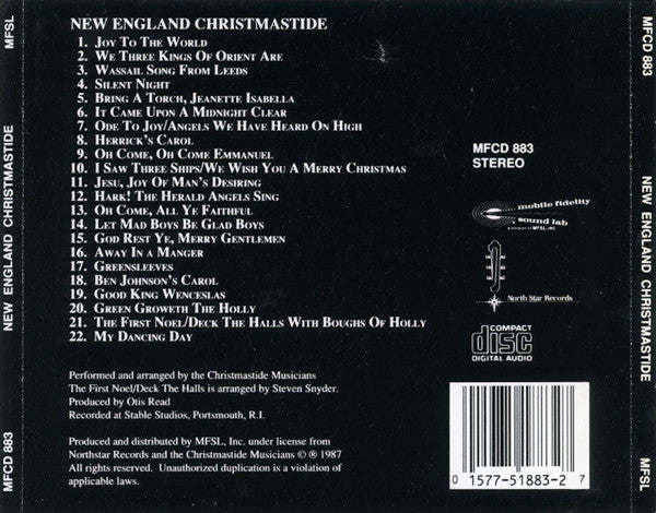 The Christmastide Musicians : New England Christmastide (CD, Album, RM)