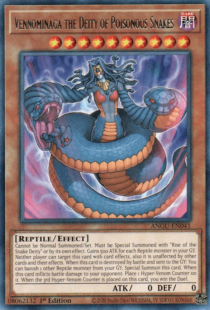 Vennominaga the Deity of Poisonous Snakes [ANGU - ANGU-EN041] Yu-Gi-Oh Trading Card