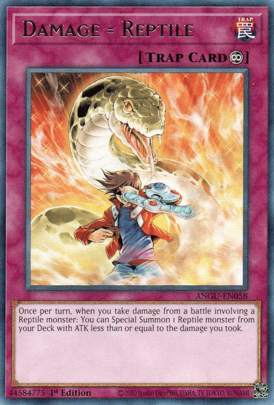 Damage = Reptile [ANGU - ANGU-EN058] Yu-Gi-Oh Trading Card