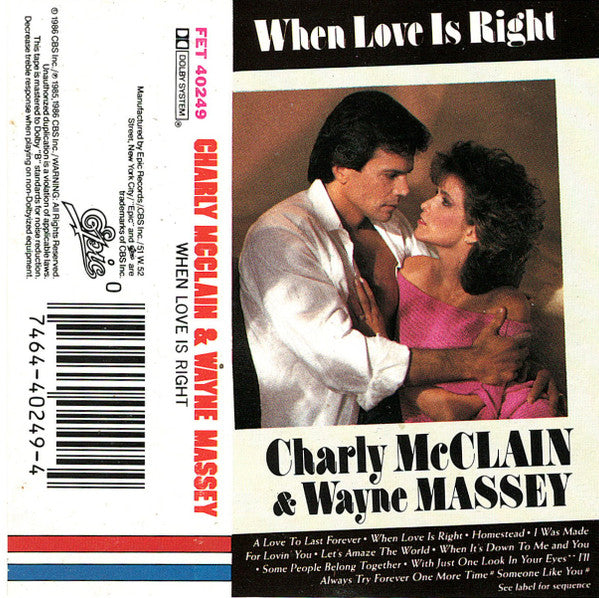 Charly McClain & Wayne Massey : When Love Is Right (Cass, Album)