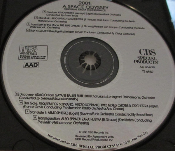 Various : 2001: A Space Odyssey (Original MGM Soundtrack) (CD, Album, RE, RM)