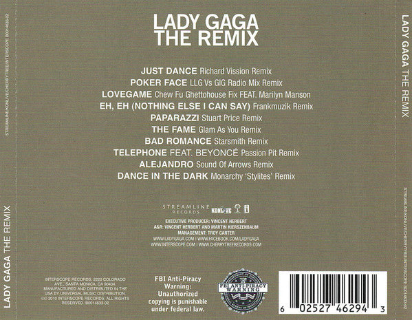 Lady Gaga : The Remix (CD, Comp)