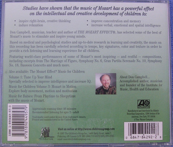 Various : The Mozart Effect Music For Children Vol.2 Relax, Daydream, & Draw (CD, Comp)