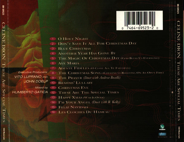 Céline Dion : These Are Special Times (CD, Album, Son)