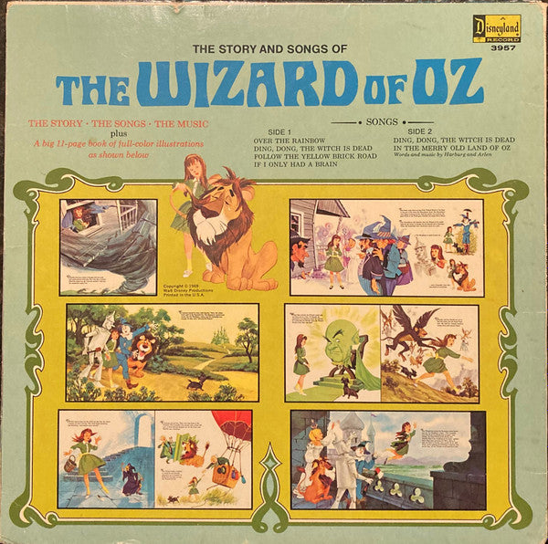 Unknown Artist : The Story And Songs Of The Wizard Of Oz (LP, Album, RE)