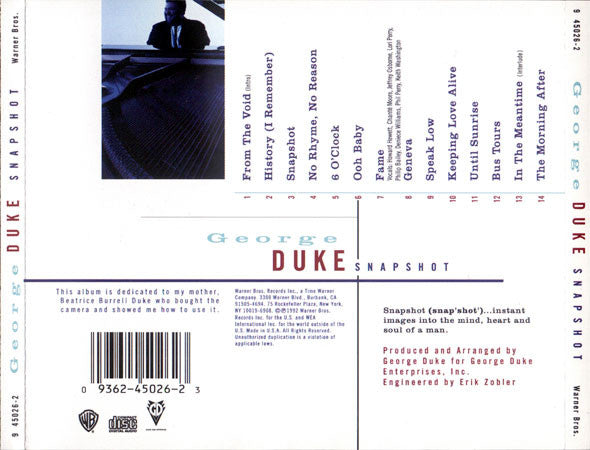 George Duke : Snapshot (CD, Album)