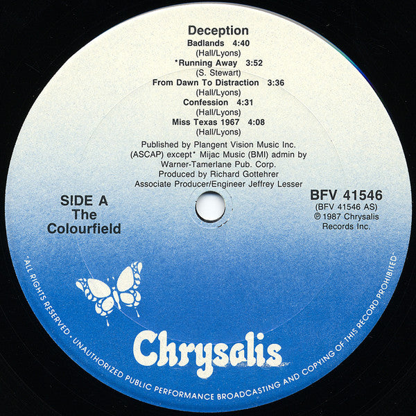 The Colourfield : Deception (LP, Album)