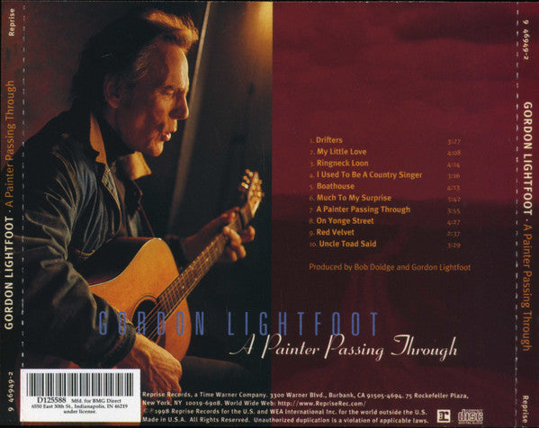 Gordon Lightfoot : A Painter Passing Through  (CD, Album, Club)