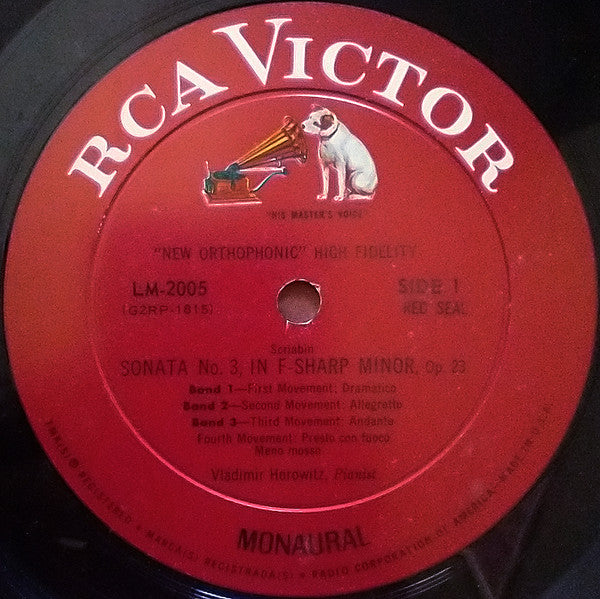Alexander Scriabin, Vladimir Horowitz : Sonata No. 3, Op. 23 / 16 Preludes (LP, Album, Mono, RE)