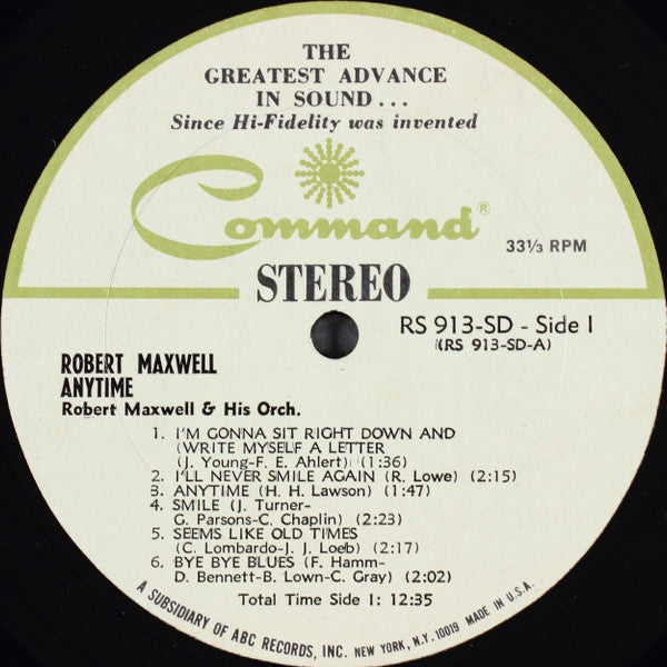 Robert Maxwell : Anytime! (LP, Album)