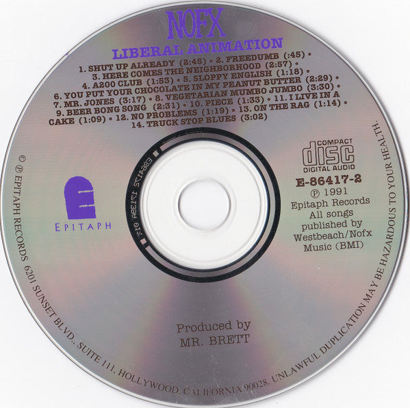 NOFX : Liberal Animation (CD, Album, RP)