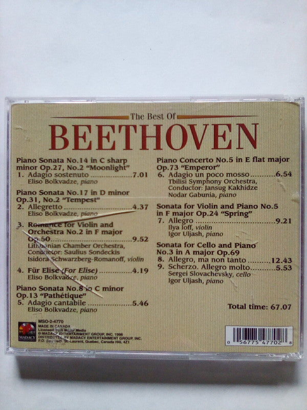 Ludwig van Beethoven : The Best Of Beethoven (1770 - 1827) (CD, Comp, RP)