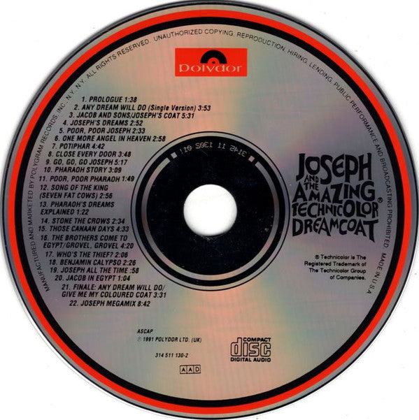 Andrew Lloyd Webber, Tim Rice Starring Jason Donovan : Andrew Lloyd Webber's New Production Of: Joseph And The Amazing Technicolor Dreamcoat (CD, Album)