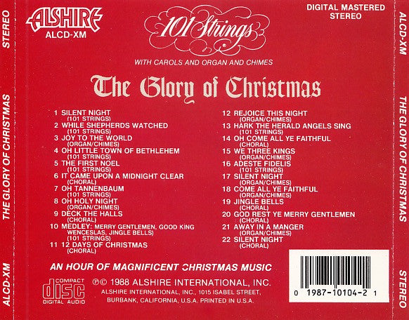 101 Strings : The Glory Of Christmas (CD, Album)