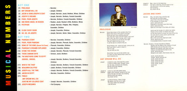 Andrew Lloyd Webber, Tim Rice Starring Michael Damian : Andrew Lloyd Webber's New Production Of: Joseph And The Amazing Technicolor Dreamcoat (U.S. Cast) (CD, Album, RP)
