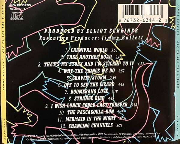 Jimmy Buffett : Off To See The Lizard (CD, Album, RE, UNI)