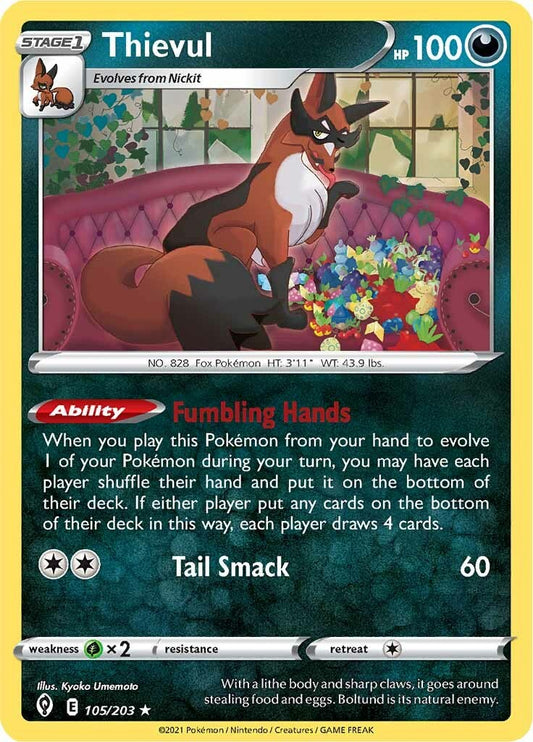 Thievul [SWSH07 - 105/203] Pokemon Trading Card