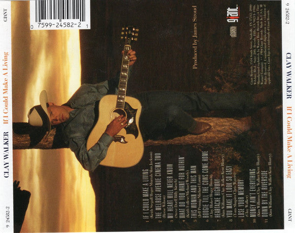 Clay Walker : If I Could Make A Living (CD, Album, ARC)