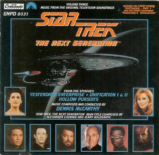 Dennis McCarthy : Star Trek: The Next Generation Volume Three (Music From The Original Television Soundtrack) (CD, Album, Club, CRC)