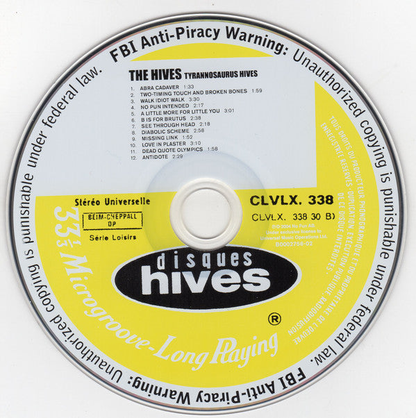 The Hives : Tyrannosaurus Hives (CD, Album)