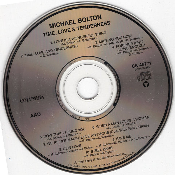 Michael Bolton : Time, Love & Tenderness (CD, Album, Club, RE, BMG)