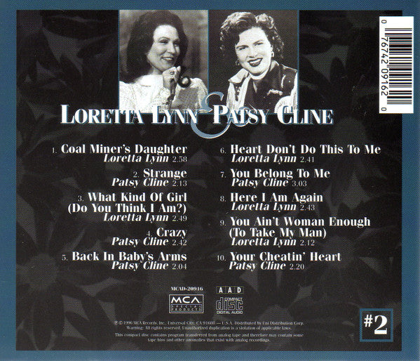 Patsy Cline, Loretta Lynn : On Tour #2 (CD, Album, Comp)