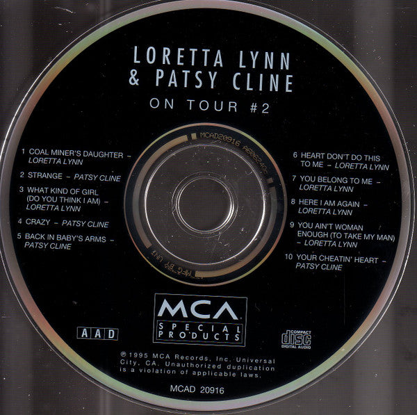 Patsy Cline, Loretta Lynn : On Tour #2 (CD, Album, Comp)