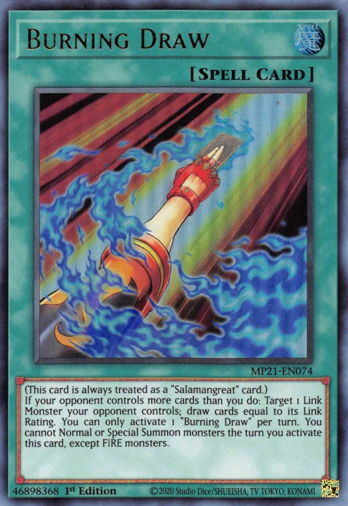 Burning Draw [MP21 - MP21-EN074] Yu-Gi-Oh Trading Card