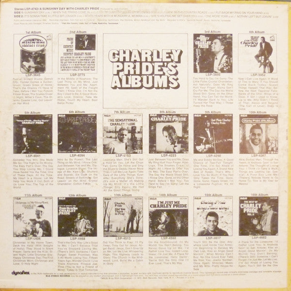 Charley Pride : A Sunshiny Day With Charley Pride (LP, Album)