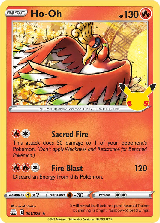 Ho-Oh [CLB - 001/025] Pokemon Trading Card