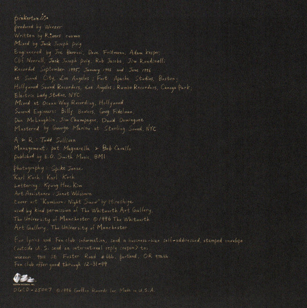 Weezer : Pinkerton (CD, Album, RE, UNI)