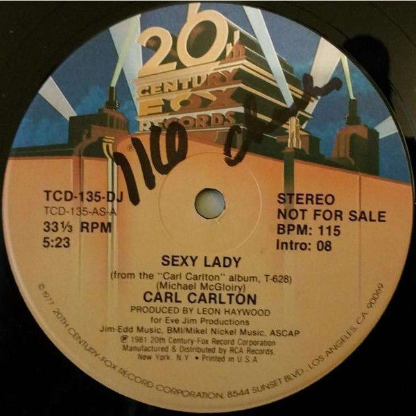 Carl Carlton - Sexy Lady (12") (VG) - Endless Media