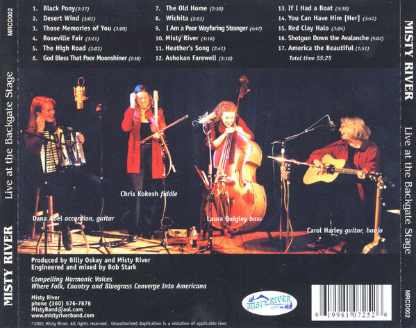 Misty River : Live At The Backgate Stage (CD, Album)