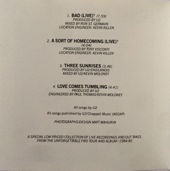 U2 : Wide Awake In America (CD, EP, Club, RE)
